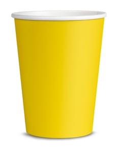 8 vasos color amarillo - Colores lisos