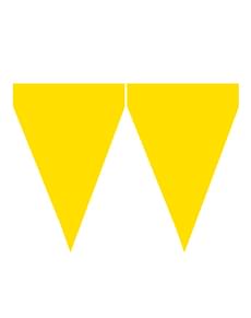 Guirlande à fanions jaunes - Gamme couleur unie