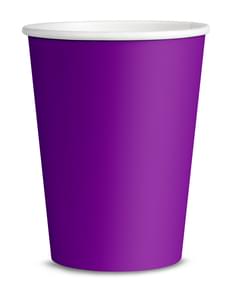 8 vasos color morado - Colores lisos