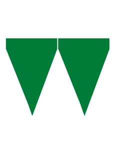 1 Banner with Green Flags - Plain Colours