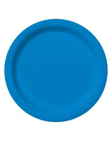 8 assiettes bleu marine (23cm) - Gamme couleur unie
