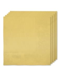 16 Gold Napkins (33x33cm) - Plain Colours