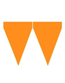 1 Fähnchengirlande orange - Unifarben
