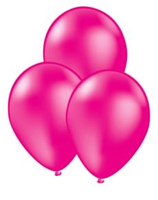 10 ballons fuchsia - Gamme couleur unie