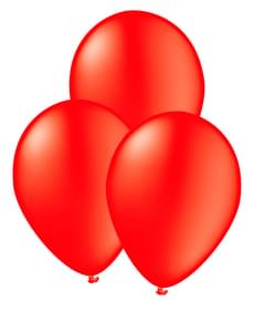 10 ballons rouges - Gamme couleur unie