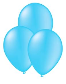 10 ballons bleu ciel - Gamme couleur unie