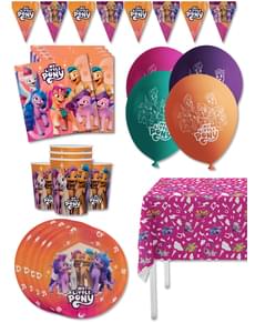 Kit decoración de cumpleaños My Little Pony Premium para 8 personas