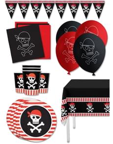 Kit décoration fête de pirates Premium 8 personnes - Pirates Party