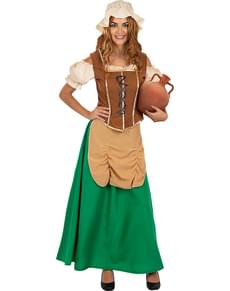 Fato de taberneira medieval para mulher