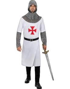 Disfraz de caballero templario para hombre