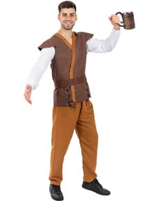 Disfraz de tabernero medieval para hombre talla grande