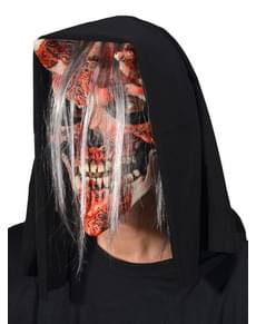 Дьявольская скелетная маска для взрослых с рогами