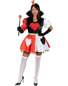 Queen of Hearts kostyme til kvinner