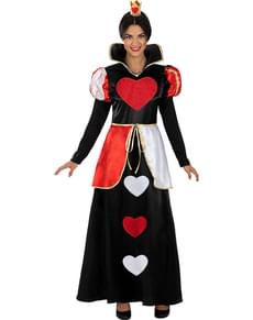 Klassisk Queen of Hearts kostyme til kvinner