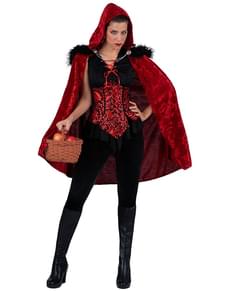 Deluxe Rødhætte kostume til kvinder