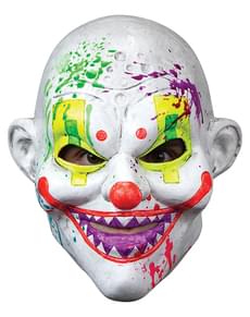 Horror Clown Maske Neon-Effekt