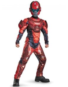 Fato de Red Spartan musculoso para menino