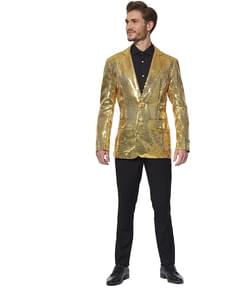 Zlati blazer z bleščicami - sako za moške