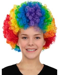 Parrucca da clown arcobaleno per bambini