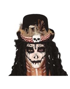 Sombrero de esqueleto vudú