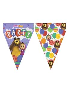 Fähnchengirlande - Mascha und der Bär