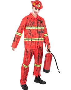 Dress Up America Disfraz de bombero para adultos, disfraz de  bombero para hombre, color rojo, Rojo - : Ropa, Zapatos y Joyería