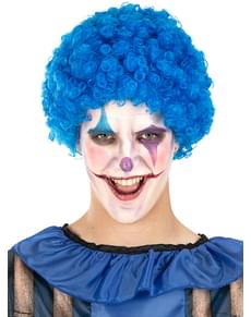 Peluca de payaso azul