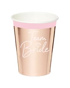 8 “Team Bride” Cups