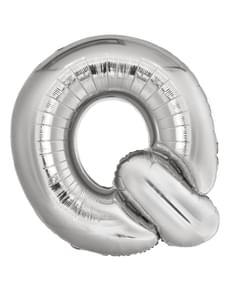 Srebrna črka Q balon (86cm)