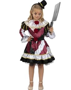 Horror-Clown Kostüm Premium für Mädchen