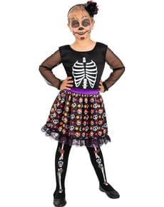 Halottak Napja Catrina Csontváz Jelmez Lányoknak