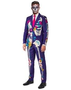 “Sugar Skull Purple” La Catrina Skelet jakkesæt - Suitmeister
