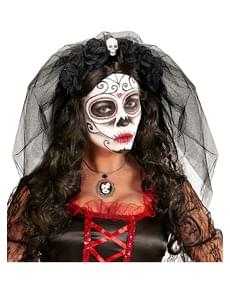 La Catrina Fejpánt Fátyollal