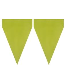 1 grinalda de bandeiras cor verde lima – Cores lisas