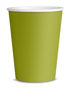8 vasos color verde lima - Colores lisos