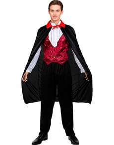 Črno vampirsko ogrinjalo za odrasle (110 cm)