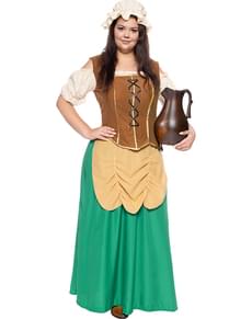 Fato de taberneira medieval para mulher tamanho grande