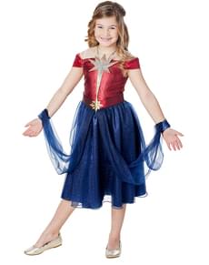 Maskeraddräkt Captain Marvel Deluxe för barn