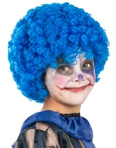 Perruque de clown bleu enfant