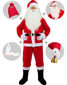 Disfraz de Papá Noel Deluxe para hombre con accesorios talla grande