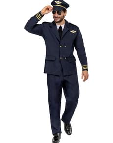 Fato de piloto de aviões para homem