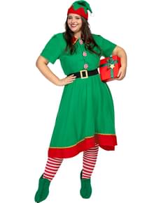 Costume da Elfa natalizia da donna taglie forti