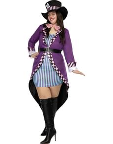 Disfraz Sombrerero para mujer talla grande