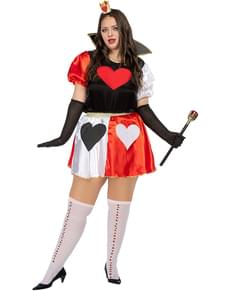 Disfraz de Reina de corazones para mujer talla grande