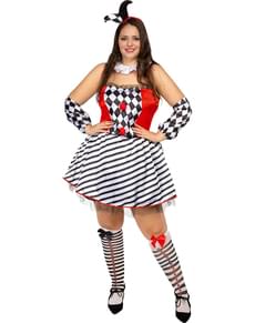 Disfraz de Arlequín para mujer talla grande