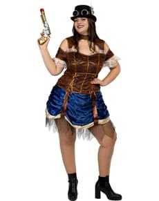 Costume Steampunk corto da donna taglie forti