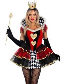 Disfraz de Reina de Corazones elegante para mujer