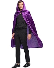 Cape violette à capuche adulte