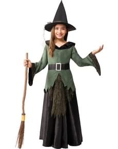 Costume da strega deluxe per bambina