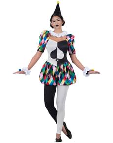 Harlequin barvni kostum za ženske